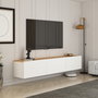 Hanah Home Soporte para TV Blanco y Pino Atlántico